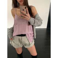 批发百搭轻薄拼接蕾丝吊带上衣