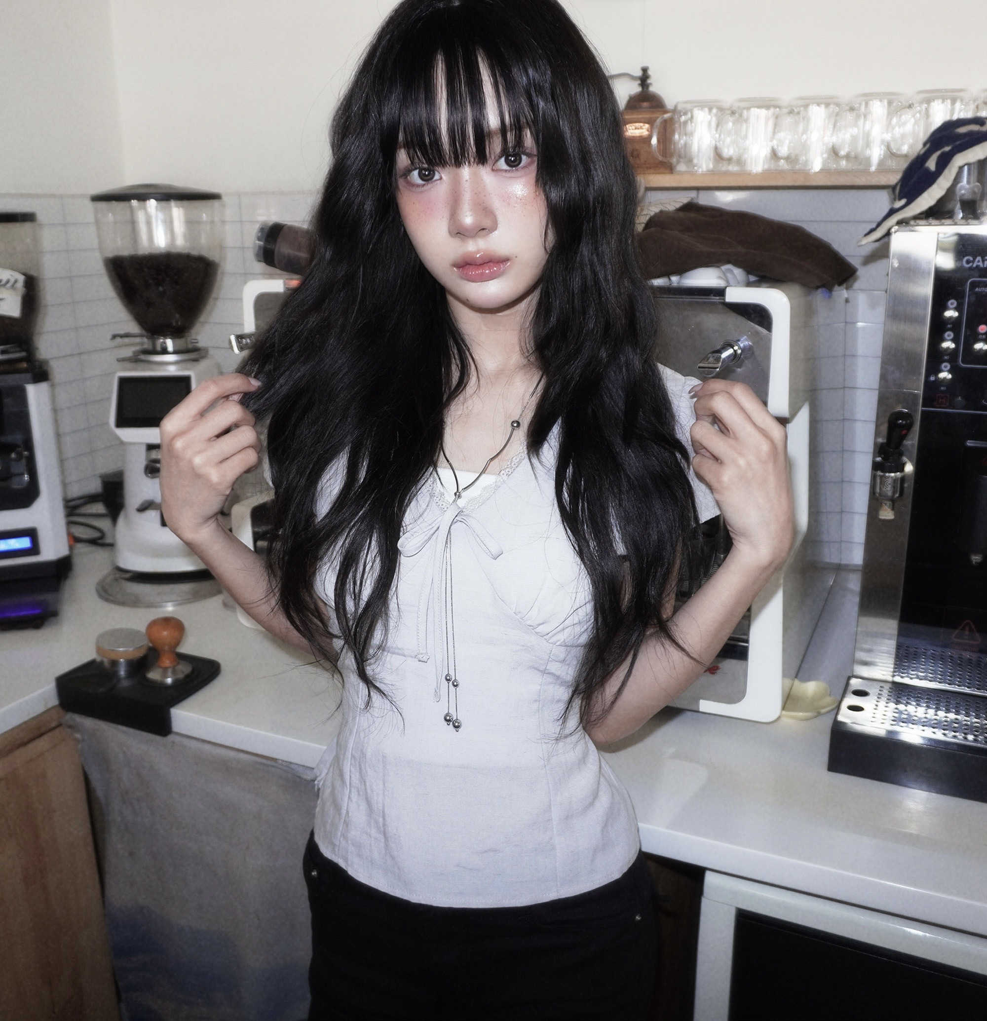 chic 다용도 작은 대중 패션 셔츠