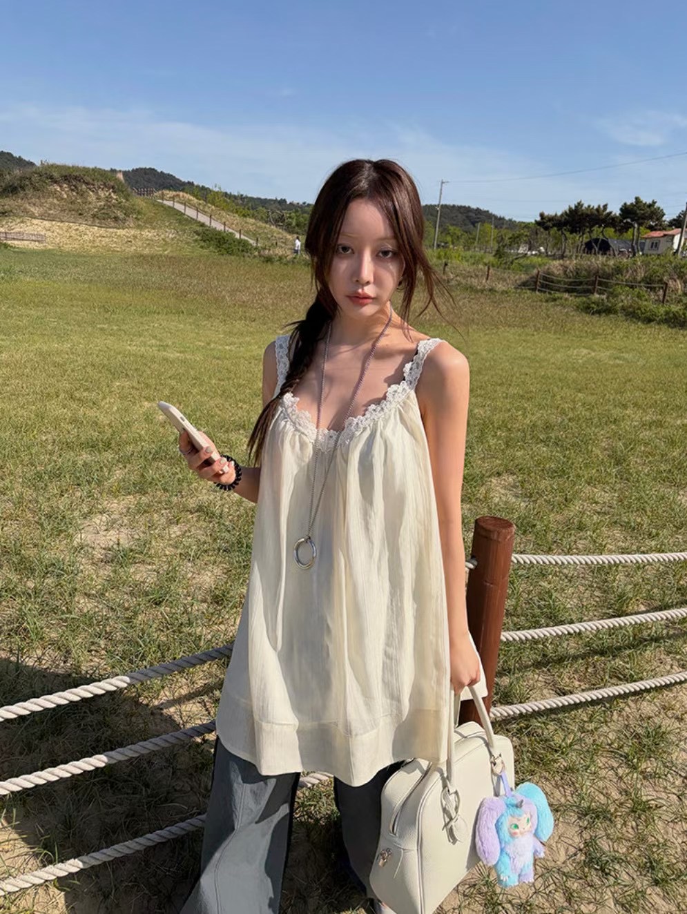 다용도 작은 대중 패션 조끼 루즈핏 드레스