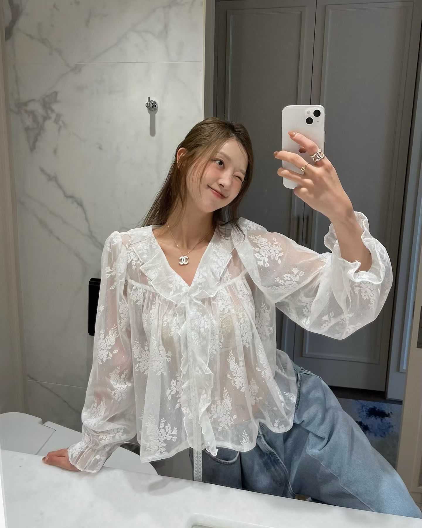 다용도 작은 대중 패션 자외선 차단 맨위 긴팔 자수 셔츠