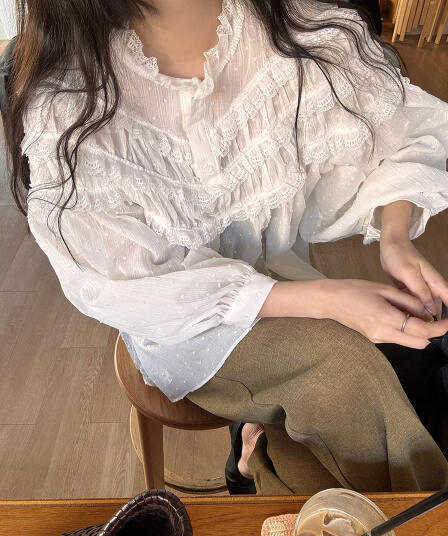 있음 선적 한 부서 ins 다용도 무거운 작업 연령 감소 레이스 셔츠 긴팔 자외선 차단 맨위