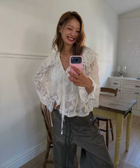 다용도 한 부서 작은 대중 빅 칼라 셔츠