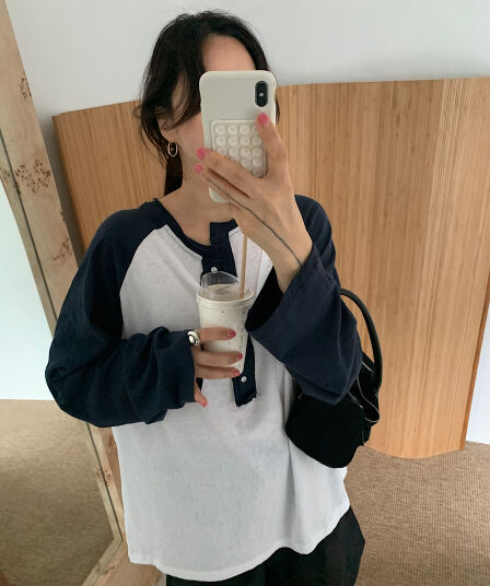 한 부서 다용도 작은 대중 패션 루즈핏 t 긴팔 국방 사이 맨위