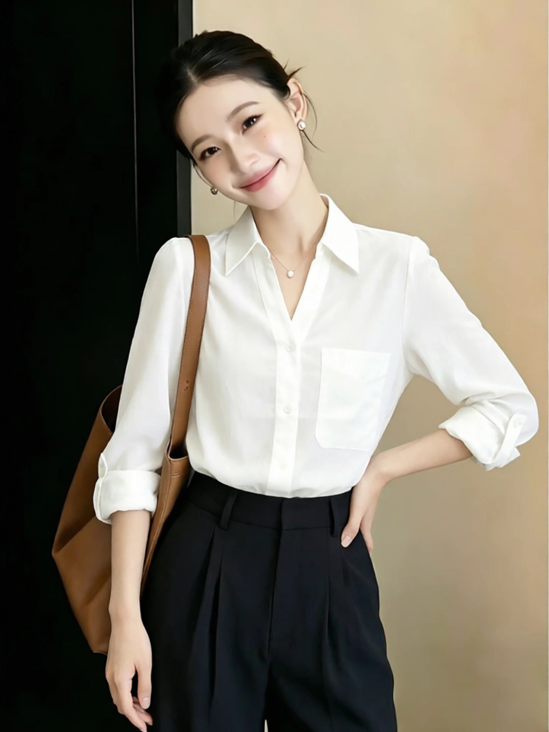 프랑스식 품격 V넥 아마 여성 셔츠 여름 얇은 스타일 오래된 돈 바람 자외선 차단 맨위 느긋한 루즈핏 면 린넨 셔츠