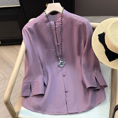 批发2026棉麻国风新中式<b class='q'>衬衣</b>出口欧美<b class='q'>外贸</b>原单OL极简优雅气质通勤<b class='q'>衬衫</b>