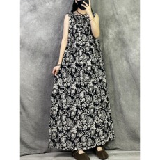 批发印花棉麻<b class='q'>连衣裙</b>女夏季2026新款巨好看长裙大码气质高级感