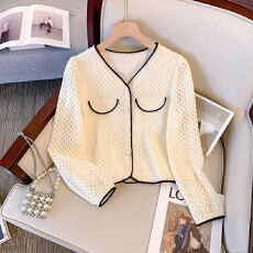 批发已出货2026春季新款小香风内搭打底衫设计感上衣<b class='q'>蕾丝</b>衫短外套开衫