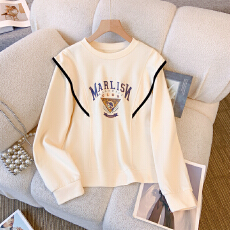 批发已出货2026春季新款印花圆领卫衣女士时尚百搭长袖<b class='q'>上衣</b>小衫外套