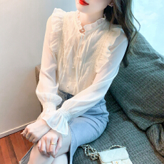 批发已出货2026春装新款气质雪纺女士衬衫时尚高端上衣长袖洋气小衫