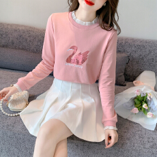 批发已出货2026春装新款假两件卫衣T恤女薄款圆领无帽女<b class='q'>百搭</b>上衣<b class='q'>外套</b>