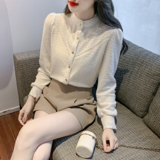 批发已出货2026春装立领<b class='q'>蕾丝</b><b class='q'>衬衫</b>法式洋气减龄上衣女时尚长袖通勤<b class='q'>衬衣</b>