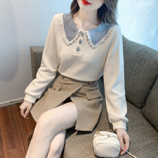 批发已出货2026春装新款法式温柔风娃娃领<b class='q'>衬衫</b>女别致小众百搭<b class='q'>长袖</b>上衣