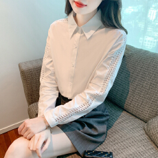 批发已出货2026春季新款设计感衬衫女时尚气质通勤<b class='q'>职业</b>衫蕾丝拼接上衣