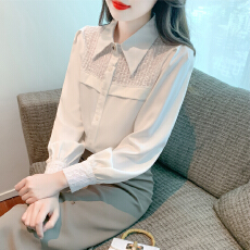 批发已出货2026春装新款白衬衫女小众别致泡泡袖法式上衣<b class='q'>职业</b>女装衬衣