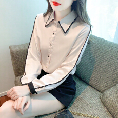 批发已出货2026春季新款职业女装<b class='q'>缎面</b>通勤上衣雪纺衫女士衬衫别致小衫