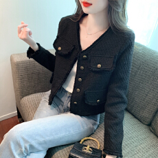 批发已出货2026春季新款粗花呢短外套女法式小众小香风<b class='q'>复古</b>高级感外套