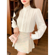 批发已出货2026春季百搭千金感本白刺绣衬衣宫廷衬衫上衣<b class='q'>通勤</b>职业装