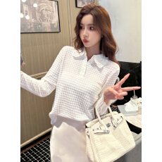 批发已出货2026春新款通勤翻领蕾丝<b class='q'>衬衫</b>长袖洋气小衫百搭<b class='q'>T</b><b class='q'>恤</b>休闲上衣