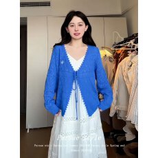 批发【静谧深海】高级感气质针织开<b class='q'>衫</b>女春夏防晒<b class='q'>空调</b><b class='q'>衫</b>薄款宽松上衣潮