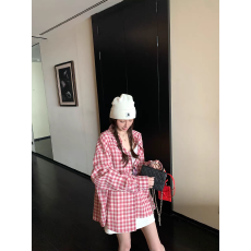 批发格纹收藏家”四季万搭美式格调citywalk 复古100棉感红格纹衬衫