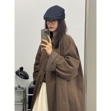 批发中长款爆款风衣<b class='q'>外套</b>女2025年春秋新款小个子韩系高级感英伦风休闲