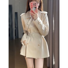 批发风衣外套女2025秋季新款巨好看的小个子流行爆款<b class='q'>韩版</b>中长款时尚潮