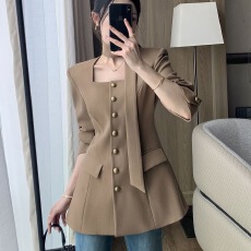 批发西装外套女2025春秋季新款高级感气质收腰方领<b class='q'>小</b><b class='q'>西服</b>