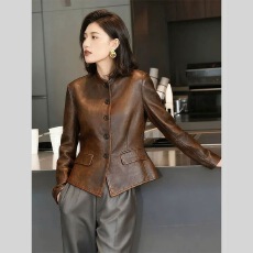 批发酷飒风气质高级感小香风皮衣夹克外套女2025秋季新款今年流行爆款