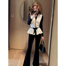 批发2025冬季时尚洋气欧货减龄百搭独特漂亮叠穿马夹白色丝绒马甲上衣