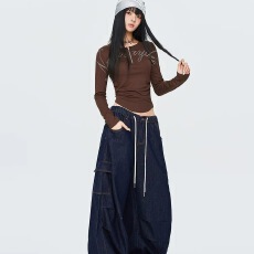 批发一衣多穿烫钻性感通勤外穿修身长袖爵士纯欲辣妹个性秋<b class='q'>冬</b>T恤上衣