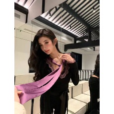 批发法式小众<b class='q'>轻熟</b>风V领上衣女2025春季新年辣妹纯欲风时尚套头打底衫