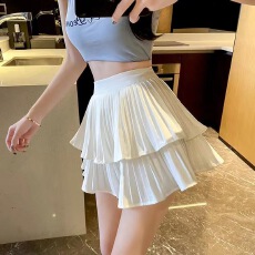 批发新版<b class='q'>短裙</b>夏季别致双层<b class='q'>百褶</b>蛋糕裙小个子高腰显瘦a字蓬蓬<b class='q'>短裙</b>