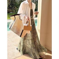 批发夏季复古高腰豹纹<b class='q'>半身裙</b>显瘦印花2026气质松紧新款字裙<b class='q'>长裙</b>