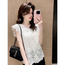 批发白色宽松<b class='q'>大码</b>蕾丝吊带背心女2026夏新款法式洋气内搭外穿显瘦上衣