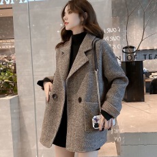 批发西装外套<b class='q'>女士</b>2026秋季新款韩版英伦风毛呢宽松显瘦休闲<b class='q'>小</b><b class='q'>西服</b>上衣