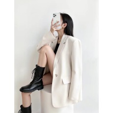 批发韩版通勤高级感西装外套女春秋新款2026复古气质时尚潮流<b class='q'>百搭</b>西服