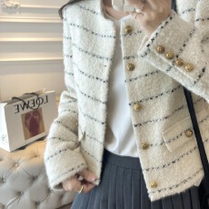 批发2026新款秋季小<b class='q'>西装</b><b class='q'>女</b>毛呢外套短款西服小香风薄款条纹气质名媛春