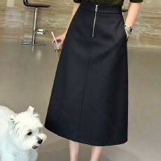 批发高级感黑色<b class='q'>西装</b>半身裙女2026早秋新款高腰气质通勤显瘦百搭中长裙