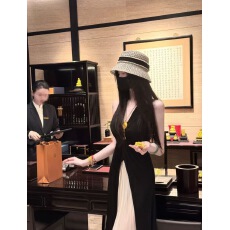 批发雅乔定制紫标航海裙 高级感<b class='q'>黑白</b>撞色两件套<b class='q'>连衣裙</b>