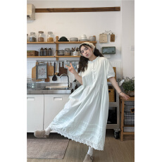 批发实拍日系清新蕾丝拼接打褶<b class='q'>连衣裙</b>