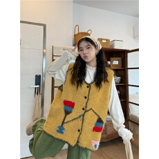 批发实拍复古重工毛衣马甲+蕾丝花边加厚打底衫+休闲裤