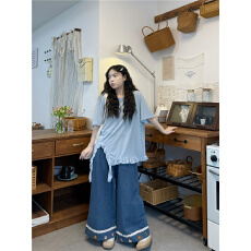 批发实拍T恤+牛仔裤