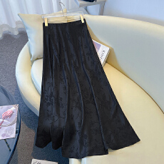 批发实拍新中式春季古典国风重工提花显瘦淑女名族风古典改良休闲长裙