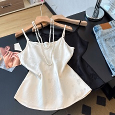 批发实拍新中式夏季新款国风复古重工提花民族风打底背心改良吊带