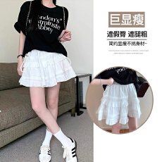 批发<b class='q'>孕妇</b><b class='q'>裙</b>白色蕾丝短裙夏季2026<b class='q'>新款</b>芭蕾风蛋糕裙高腰a字蓬蓬半身裙