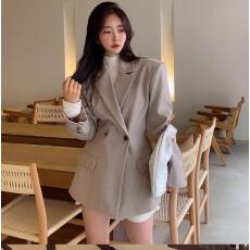 批发已出货   小众设计 两粒扣后背开叉系带休闲西装