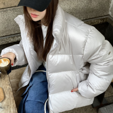 批发冬季 小个子拉链立领面包服羽绒棉服 女