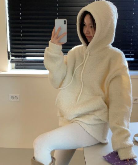 있음 선적 후드 양털 두꺼운 후드티 맨위 다용도 캐주얼 반바지 2 세트
