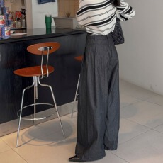 批发已出货     魅力轻熟风优雅压线设计质感阔腿休闲裤长裤