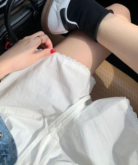 있음 선적 다용도 레이스 측면 소녀 연령 감소 스트레이트 반바지